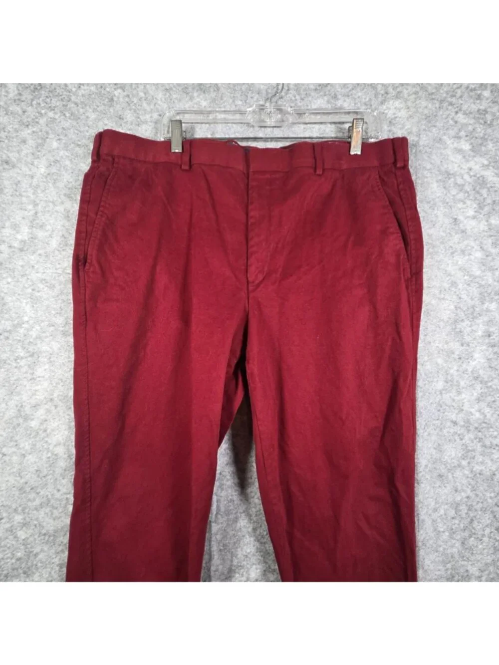 Brooks Brothers Fitzgerald Men’s Straight Leg Pants Maroon Size 40x32 - Picture 3 of 12
